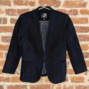 The Limited Small Black 3/4 Sleeve Blazer w/ Hook & Eye Lined Front Closure‎